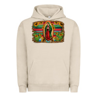 Pigment French Oak lady of guadalupe serape background Urban Hoodie - Jasminsmagicworld