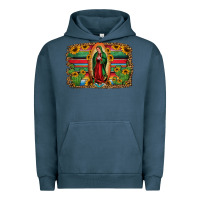 Pigment Midnight Navy lady of guadalupe serape background Urban Hoodie - Jasminsmagicworld