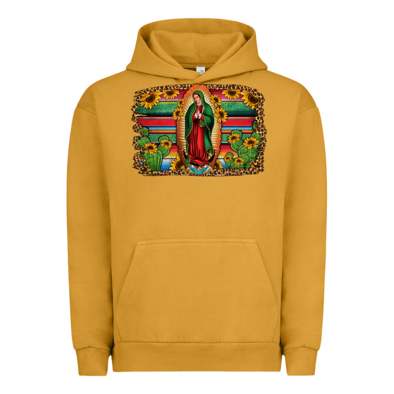 Lady Of Guadalupe Serape Background Urban Hoodie by Jasminsmagicworld | Teevron