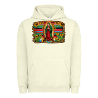 Pigment Pistachio lady of guadalupe serape background Urban Hoodie - Jasminsmagicworld