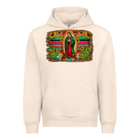 Sandshell lady of guadalupe serape background Urban Hoodie - Jasminsmagicworld