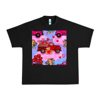 Black valentines day truck and cupid in the sky seamless pattern Urban Heavy Tee - BundleAndBundleShop