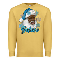 Antique Gold winter christmas african american santa believe Premium Sweatshirt - RanaPortraitStore