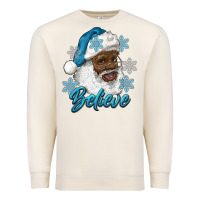 Sandshell winter christmas african american santa believe Premium Sweatshirt - RanaPortraitStore