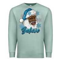 Seafoam winter christmas african american santa believe Premium Sweatshirt - RanaPortraitStore