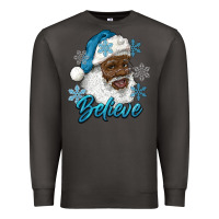 Smoke winter christmas african american santa believe Premium Sweatshirt - RanaPortraitStore