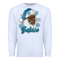 White winter christmas african american santa believe Premium Sweatshirt - RanaPortraitStore