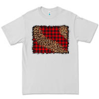 Leopard Buffalo Plaid Background Premium Tee | Teevron