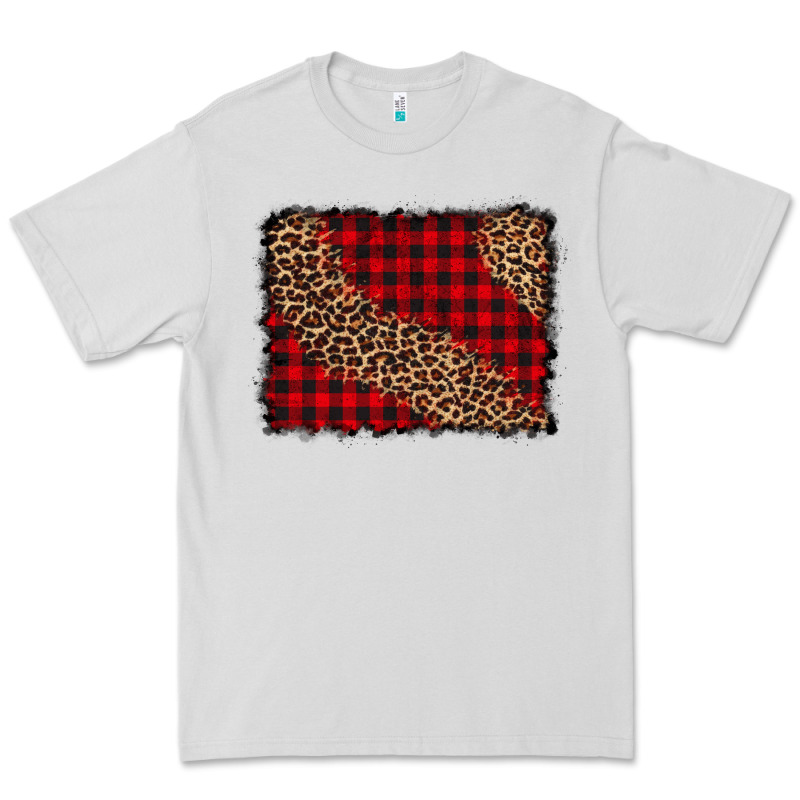 Leopard Buffalo Plaid Background Premium Tee by CowCowDesign | Teevron