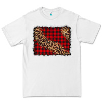 White leopard buffalo plaid background Premium Tee - CowCowDesign