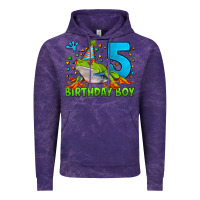 Cloud Purple Birthday Boy Frog Age 5 Vintage Hoodie - LillyAllenDesigns