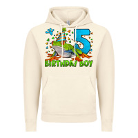 Vintage Artic Birthday Boy Frog Age 5 Vintage Hoodie - LillyAllenDesigns