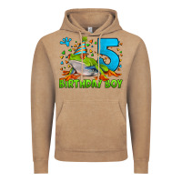 Vintage Coffee Birthday Boy Frog Age 5 Vintage Hoodie - LillyAllenDesigns