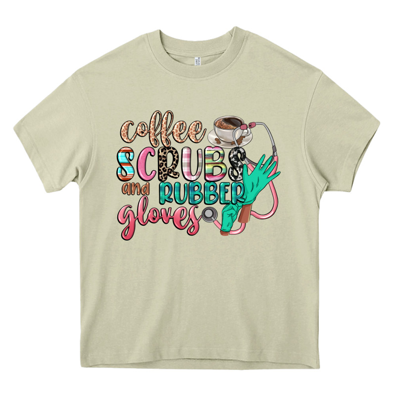 Coffee Scrubs And Rubber Gloves Heavy Core Tee by CowGirlArtShop | Teevron