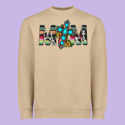 Mom Cross Heavyweight Sweatshirt Designed By Jahusdesignshop