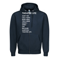 Navy theater life funny Zipper Hoodie - DesigneFamous