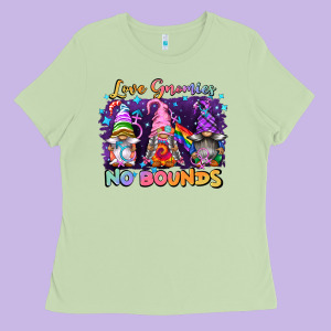 Love Gnomies No Brounds Pride Ladies Tee Designed By Fadigitalartstudio