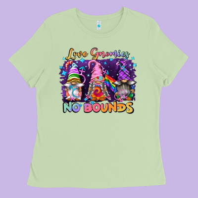 Love Gnomies No Brounds Pride Ladies Tee Designed By Fadigitalartstudio