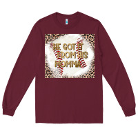 Burgundy He Got it From his Momma Long Sleeve Tee - CowhideDigitalArt