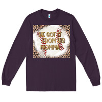 Plum He Got it From his Momma Long Sleeve Tee - CowhideDigitalArt