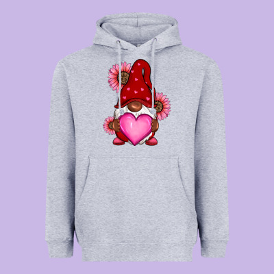 Valentine's Day Afro Gnome Heavyweight Hoodie Designed By Ranaportraitstore