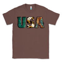 Chestnut usa basic bold font western Classic Tee - Jasminsmagicworld
