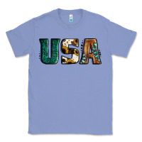 Colony Blue usa basic bold font western Classic Tee - Jasminsmagicworld