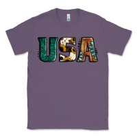 Lavender usa basic bold font western Classic Tee - Jasminsmagicworld