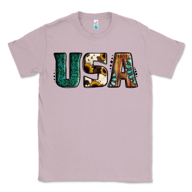 Usa Basic Bold Font Western Classic Tee by Jasminsmagicworld | Teevron