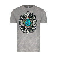 Cloud Rock cowhide aztec gemstone Vintage Tee - RanaPortraitStore