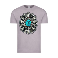 Vintage Zinc cowhide aztec gemstone Vintage Tee - RanaPortraitStore
