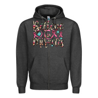 Charcoal Heather believe in miracles Zipper Hoodie - JahusDesignShop