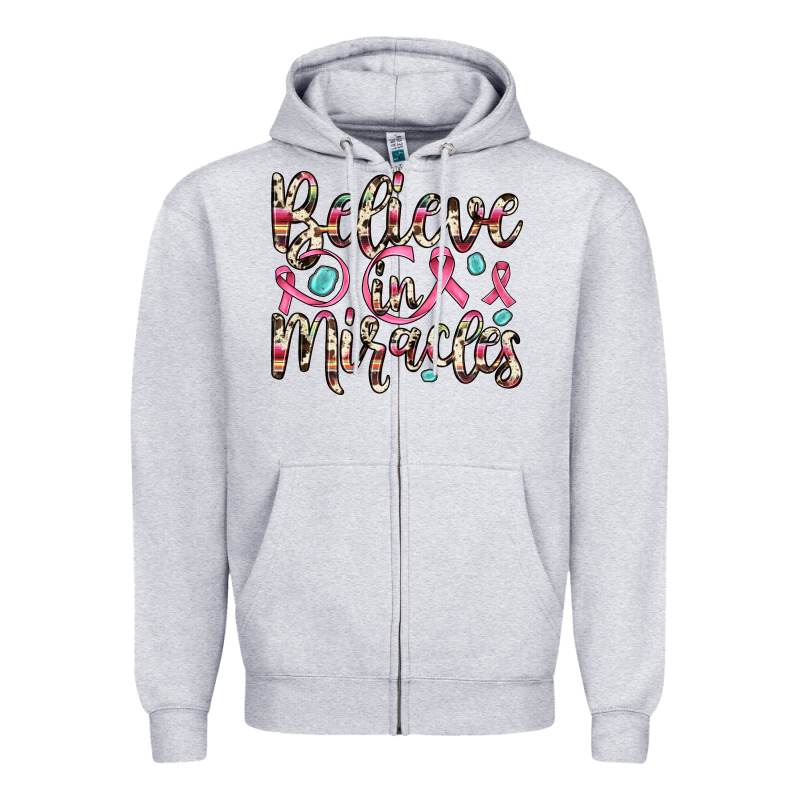 Believe In Miracles Zipper Hoodie by JahusDesignShop | Teevron