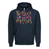 Navy believe in miracles Zipper Hoodie - JahusDesignShop