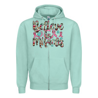Seafoam believe in miracles Zipper Hoodie - JahusDesignShop