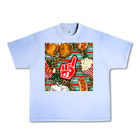 Grape Ice american football snacks with serape and leopard Urban Heavy Tee - BundleAndBundleShop