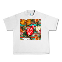 Lunar Rock american football snacks with serape and leopard Urban Heavy Tee - BundleAndBundleShop