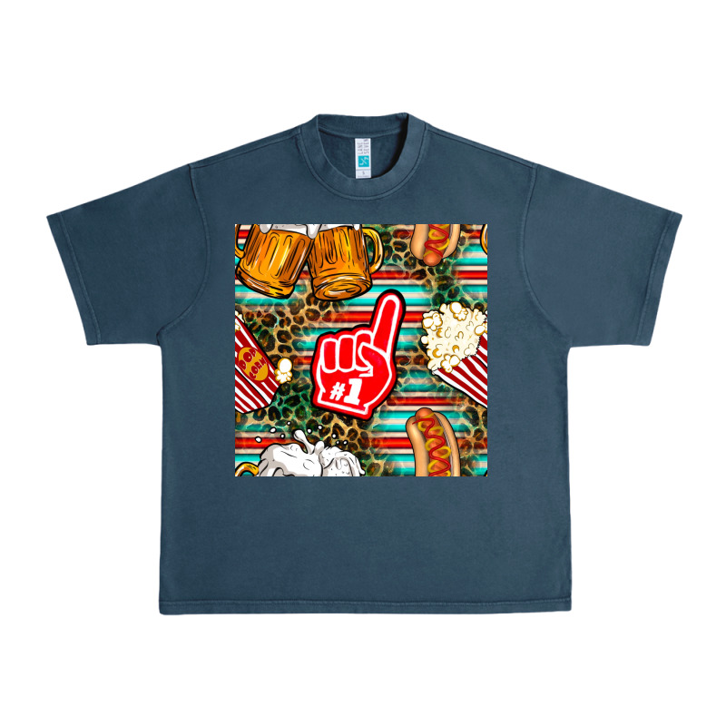 American Football Snacks With Serape And Leopard Urban Heavy Tee by BundleAndBundleShop | Teevron
