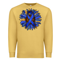 Antique Gold Colon Cancer Awareness sunflower Premium Sweatshirt - RanaPortraitStore
