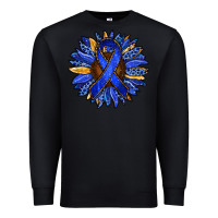 Black Colon Cancer Awareness sunflower Premium Sweatshirt - RanaPortraitStore