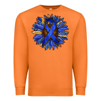 Carrot Colon Cancer Awareness sunflower Premium Sweatshirt - RanaPortraitStore