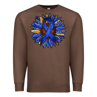 Chestnut Colon Cancer Awareness sunflower Premium Sweatshirt - RanaPortraitStore