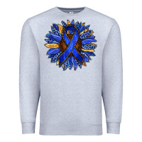 Heather Grey Colon Cancer Awareness sunflower Premium Sweatshirt - RanaPortraitStore
