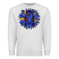 Oatmeal Heather Colon Cancer Awareness sunflower Premium Sweatshirt - RanaPortraitStore