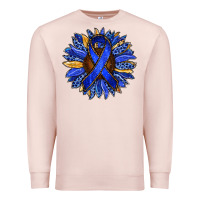 Pale Pink Colon Cancer Awareness sunflower Premium Sweatshirt - RanaPortraitStore