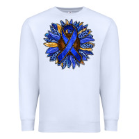 White Colon Cancer Awareness sunflower Premium Sweatshirt - RanaPortraitStore