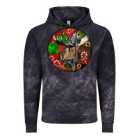 Cloud Black moose buck deer christmas Vintage Hoodie - LillyAllenDesigns