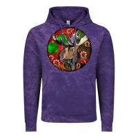 Cloud Purple moose buck deer christmas Vintage Hoodie - LillyAllenDesigns