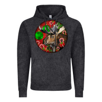 Vintage Black moose buck deer christmas Vintage Hoodie - LillyAllenDesigns