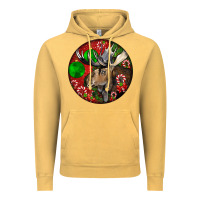 Vintage Mustard moose buck deer christmas Vintage Hoodie - LillyAllenDesigns